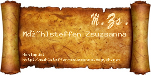 Mühlsteffen Zsuzsanna névjegykártya
